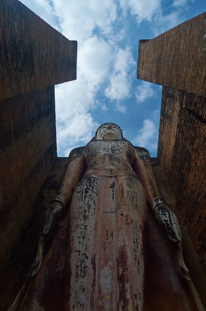 Wat Mahathat in Sukhothai Historical Park  Thailand の写真素材