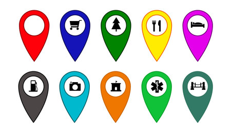 global map pin sign for navigation direction place - 3d illustrationのイラスト素材