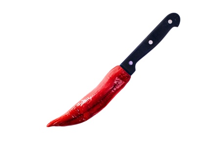 red hot pepper knife の写真素材