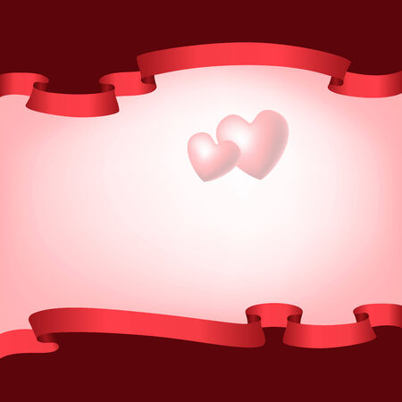 frame composition with red ribbonsのイラスト素材