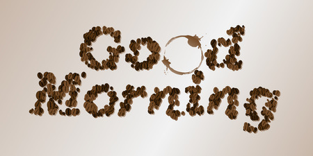 Good Morning. Coffee Seed Fontのイラスト素材
