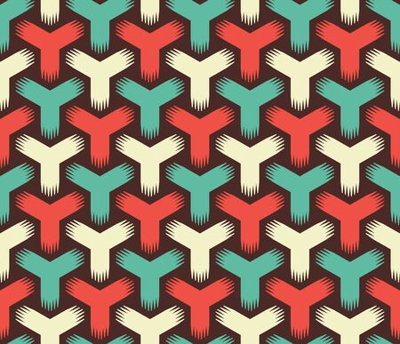Abstract Retro Color Seamless Patternのイラスト素材