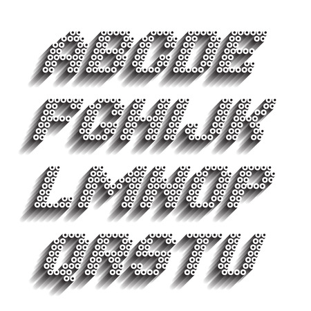 Alphabet font and numbers from Pipeのイラスト素材