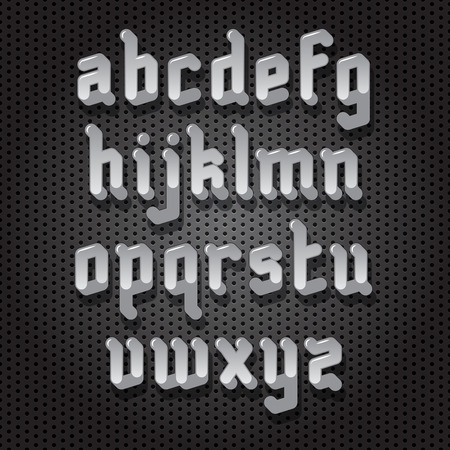 Modern Gothic Style Font with shadow on perforated backgroundのイラスト素材