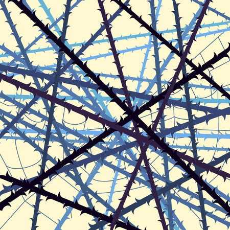 Web of blackthorn. Vector abstract backgroundのイラスト素材