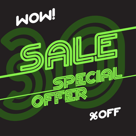 Sale vintage poster. Special offer template . Vector illustration.のイラスト素材
