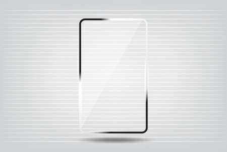 high tech vector vs. business equipment tablet screen technology paperless concept vectorのイラスト素材