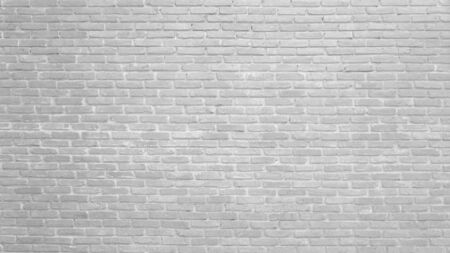 Background of white brick wall pattern texture. Great for graffiti inscriptions.の写真素材