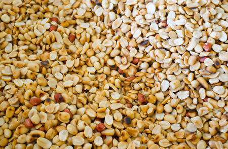 Peeled peanuts provide nutritional value to protein foods. Can be used for background.