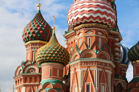 Saint Basil's Cathedral in Moscow, Russia. Church on the Red Square. Travel landmark.の写真素材