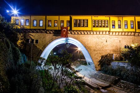 Famous Bridge Bazaar is Irgandi in Bursa, Turkeyの写真素材
