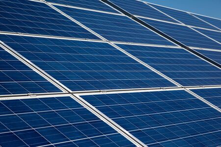 Full Frame diagonal image of solar panelsの写真素材