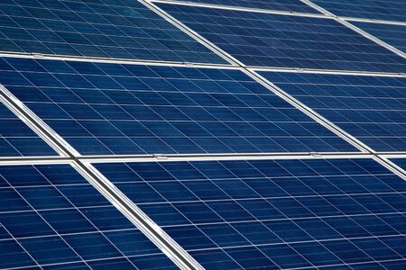 Solar panels renewable energy. Solar battery panel modulesの写真素材