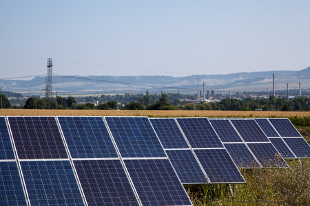 Renewable electricity concept Solar Panels