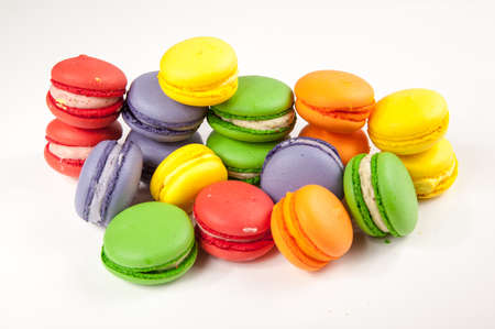 Famous French cookie colourful macaroonsの写真素材