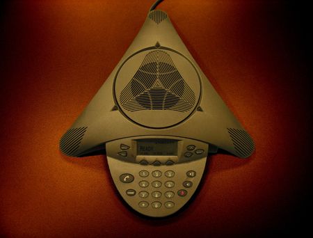 A photo of a business phone in a companyの写真素材