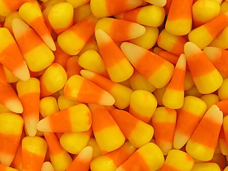 A photo of candy corn
