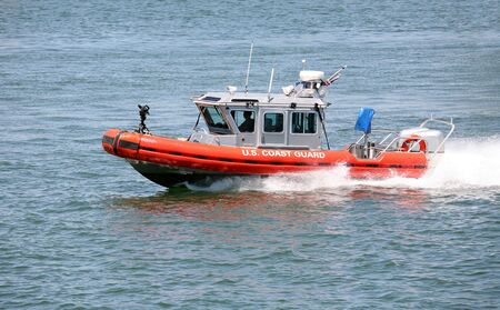 Coast guard rushing to the rescueの写真素材
