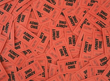 Admit One Ticket Backgroundの写真素材