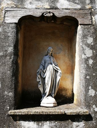 Stone Virgin Mary statueの写真素材