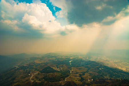 View of Petchaboon city, Thailandの写真素材