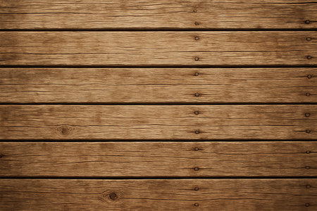 Old Wooden Deck Background â Sun-Faded Planks Flat Layの素材