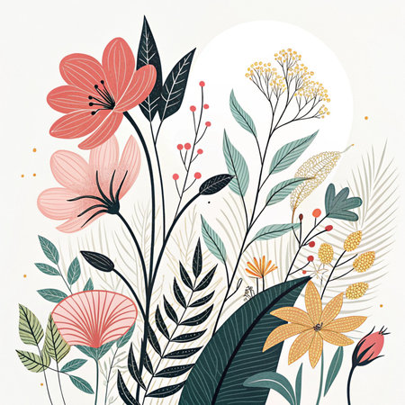 Premium Line Art Illustration for Printの素材