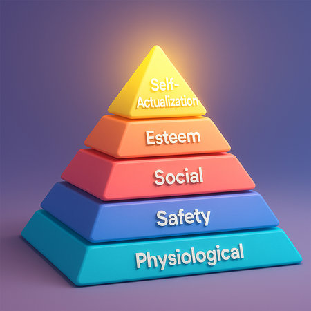 Layered Pyramid Concept â Maslowâs Hierarchy Illustrationの素材