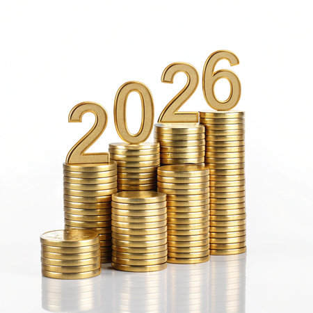 Golden Coins Stack Forming 2026 on Topの素材