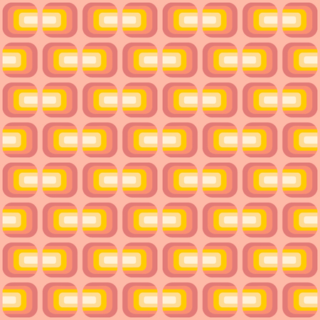 Vector seamless pattern with geometric squared elements and color gradient. Abstract colorful retro ornament for fabric, web page background, wallpaper, wrapping paper etc. In EPSのイラスト素材