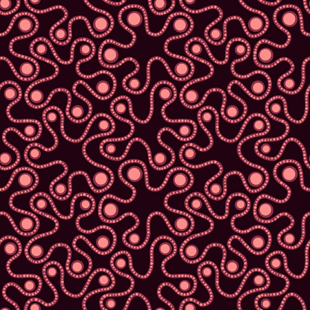 Vector seamless pattern with ethnic tribal curved ornaments. Can be printed and used as wrapping...