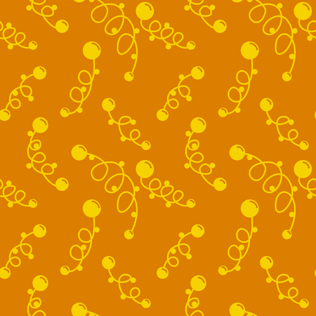 Hand drawn berries and leaves. Vector hand drawn seamless pattern for textile, wrapping paper, fabric, wallpaper, web etc.のイラスト素材