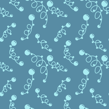 Hand drawn berries and leaves. Vector hand drawn seamless pattern for textile, wrapping paper, fabric, wallpaper, web etc.のイラスト素材