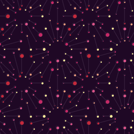 Abstract seamless pattern with rays and lines on colored background. Simple vector ornament for textile, wrapping paper, prints, fabric, wallpaper, web etc.のイラスト素材