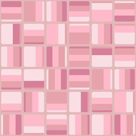 Abstract flat retro seamless pattern with rectangles. Timeless simple vector ornament for textile, wrapping paper, prints, fabric, wallpaper, web etc.のイラスト素材