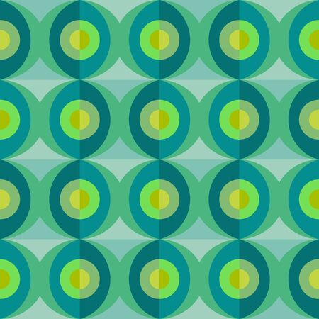 Abstract retro dotted flat seamless pattern with geometric garlands. Timeless simple vector pattern for textile, prints, fabric, wallpaper, wrapping paper, web etc.のイラスト素材