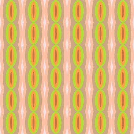 Abstract flat seamless pattern with oval chains. Timeless simple vector pattern for textile, prints,...