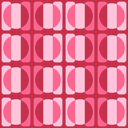 Simple abstract geometric design. Rounded repeated pattern for textile, wallpaper, wrapping paper, prints, surface design, web or another accent etc.のイラスト素材