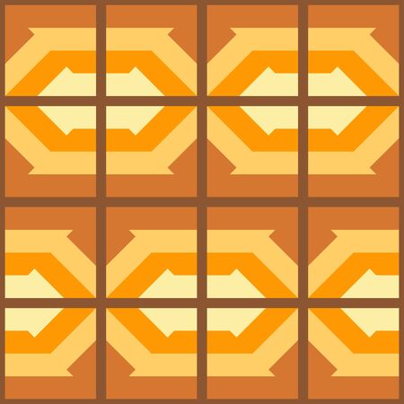 Simple abstract geometric design. Rounded repeated pattern for textile, wallpaper, wrapping paper, prints, surface design, web or another accent etc.のイラスト素材