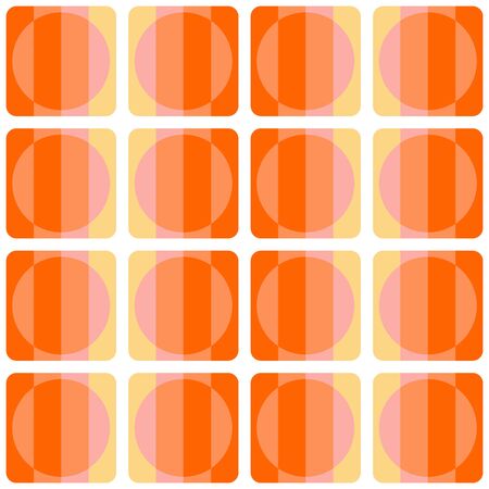 Simple abstract geometric design. Rounded repeated pattern for textile, wallpaper, wrapping paper, prints, surface design, web or another accent etc.のイラスト素材
