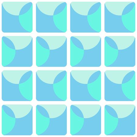 Simple abstract geometric design. Rounded repeated pattern for textile, wallpaper, wrapping paper, prints, surface design, web or another accent etc.のイラスト素材