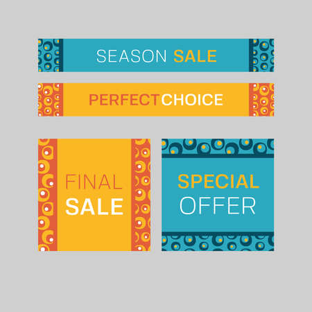 Simple vector editable templates. Modern abstract design for web, promo, ads, banners, social media etc.のイラスト素材
