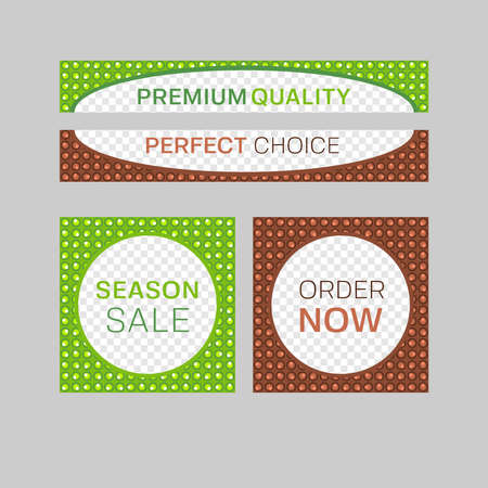 Modern abstract vector frames. Editable design templates for web, social media, promo, ads, banners etc. fivo sansのイラスト素材