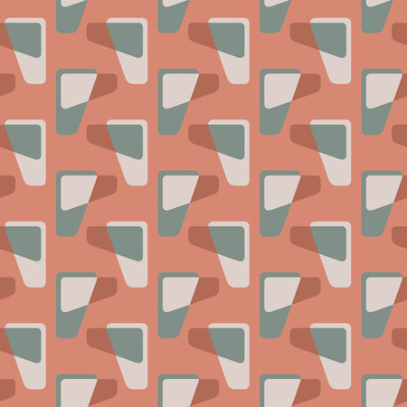 Simple seamless pattern for web, advertising, textiles, prints and any design projects. Abstract retro shapes.のイラスト素材