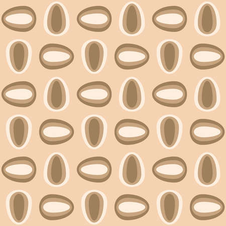 Simple retro seamless pattern for web, advertising, textiles, prints and any design projects. Rounded shapes will decorate any surface or thing and make it attractive.のイラスト素材