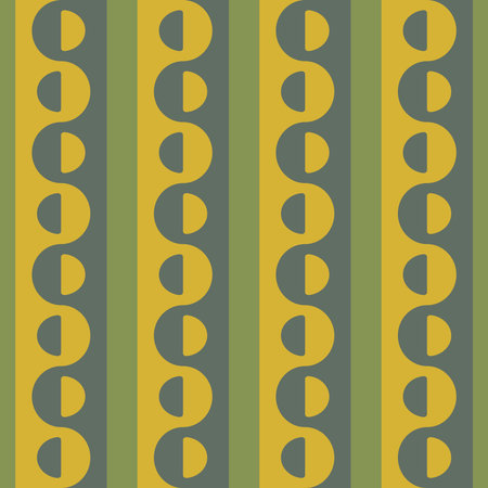 Simple retro seamless pattern for web, advertising, textiles, prints and any design projects. Rounded shapes will decorate any surface or thing and make it attractive.のイラスト素材