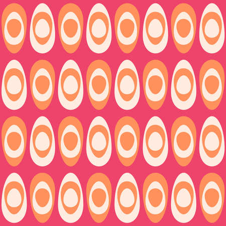 Simple retro seamless pattern for web, advertising, textiles, prints and any design projects. Rounded shapes will decorate any surface or thing and make it attractive.のイラスト素材
