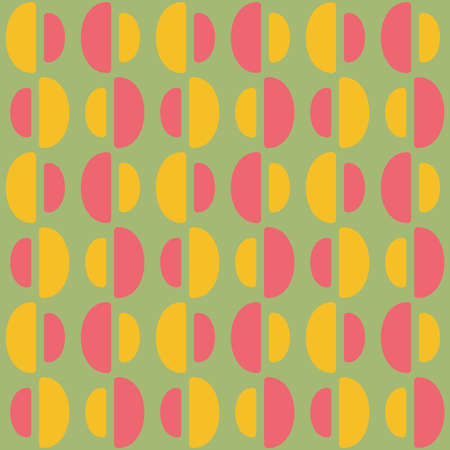 Spotted seamless pattern for textiles, web, advertising, prints and any design projects. Retro rounded shapes will decorate any surface or thing and make it attractive.のイラスト素材