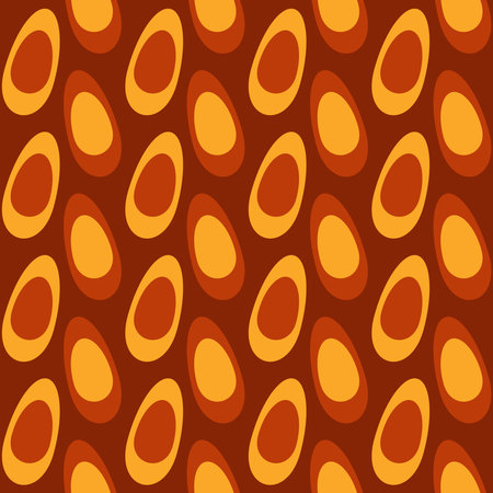 Spotted seamless pattern for textiles, web, advertising, prints and any design projects. Retro rounded shapes will decorate any surface or thing and make it attractive.のイラスト素材