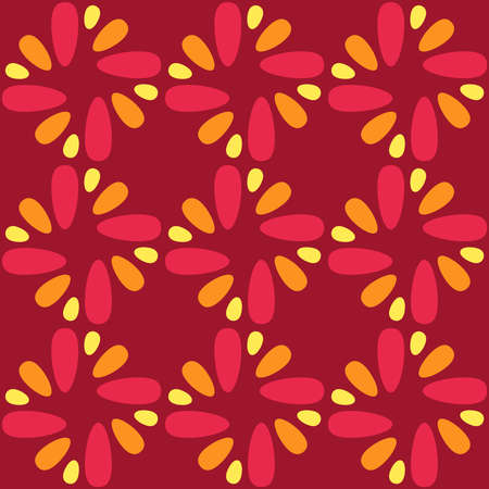 Retro seamless pattern for prints, cobwebs, textiles, advertising and any design projects. Simple rounded shapes will decorate any surface or thing and make it attractive.のイラスト素材